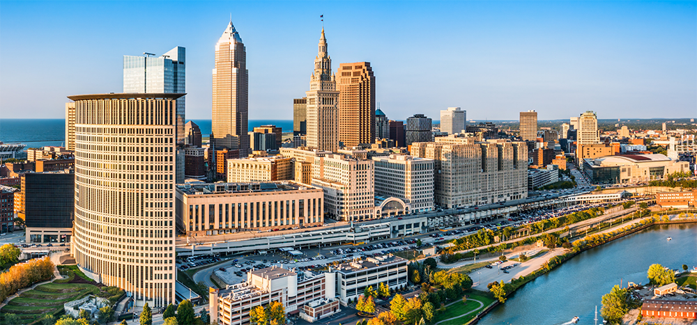 Cleveland skyline.