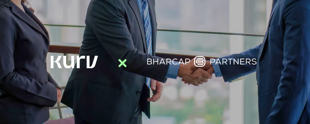 Kurv and Bharcap logos.