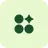 three circles and one star arranged in a square shape