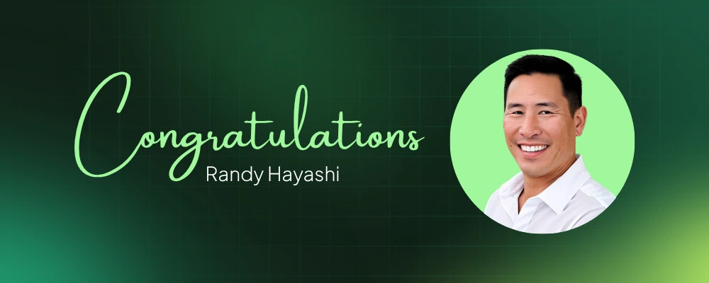 Randy Hayashi Congratulations.