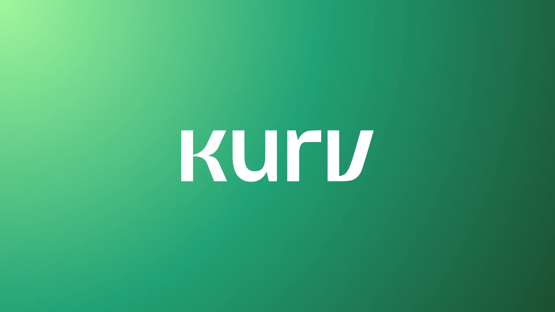 kurv logo on green background