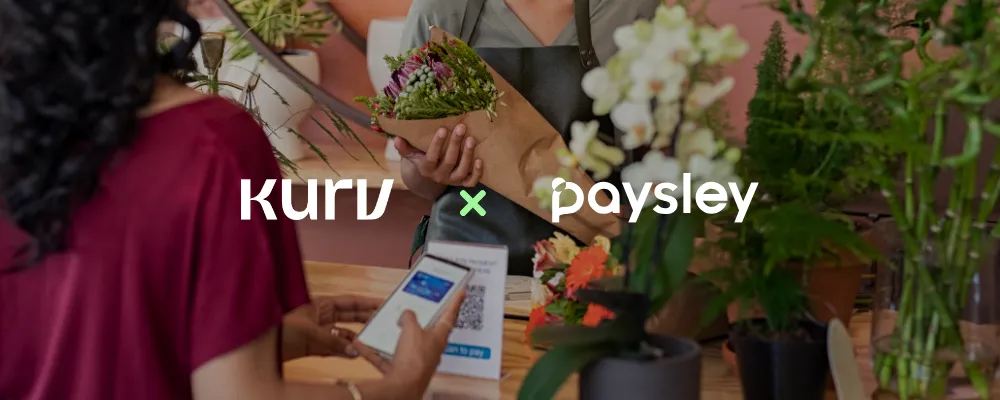 Kurv x Paysley logo.
