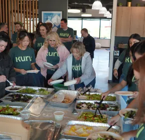 These are Kurv workers having lunch.