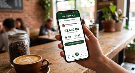 a mobile payment app for a small business.