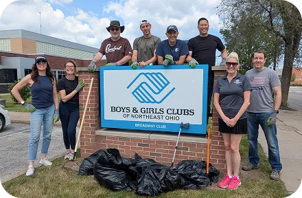 Team volunteering at Boys and Girls Club